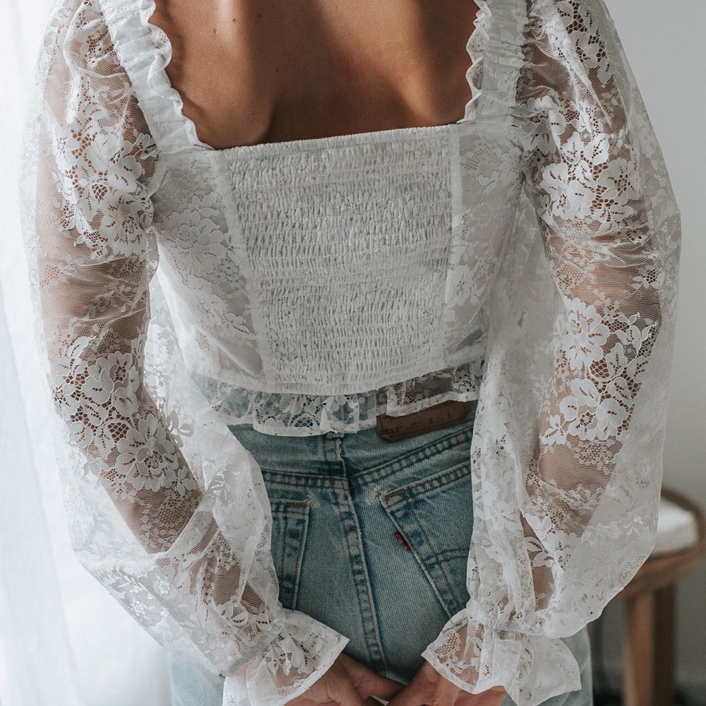 SOLD FOR LOVE & LEMONS Cheyenne Lace Bustier Top - Picture 8 of 16